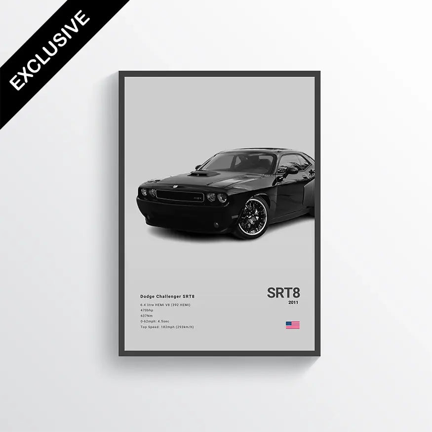 Dodge Challenger SRT8 2011 (Dom) Fast and Furious Gris / 60x90 Drivarts