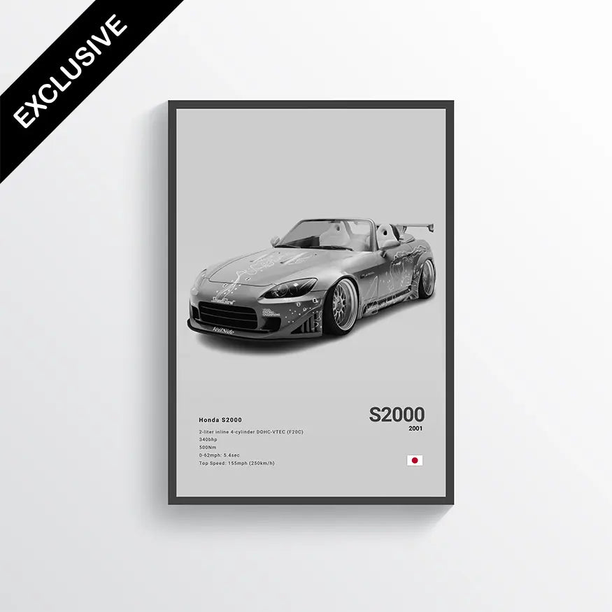 Honda S2000 2001 (Suki) 2 Fast 2 Furious Gris / 60x90 Drivarts
