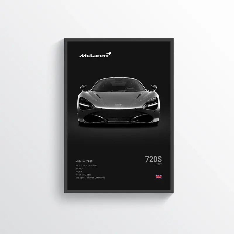 McLaren 720S 2017 Noir / 60x90 Drivarts