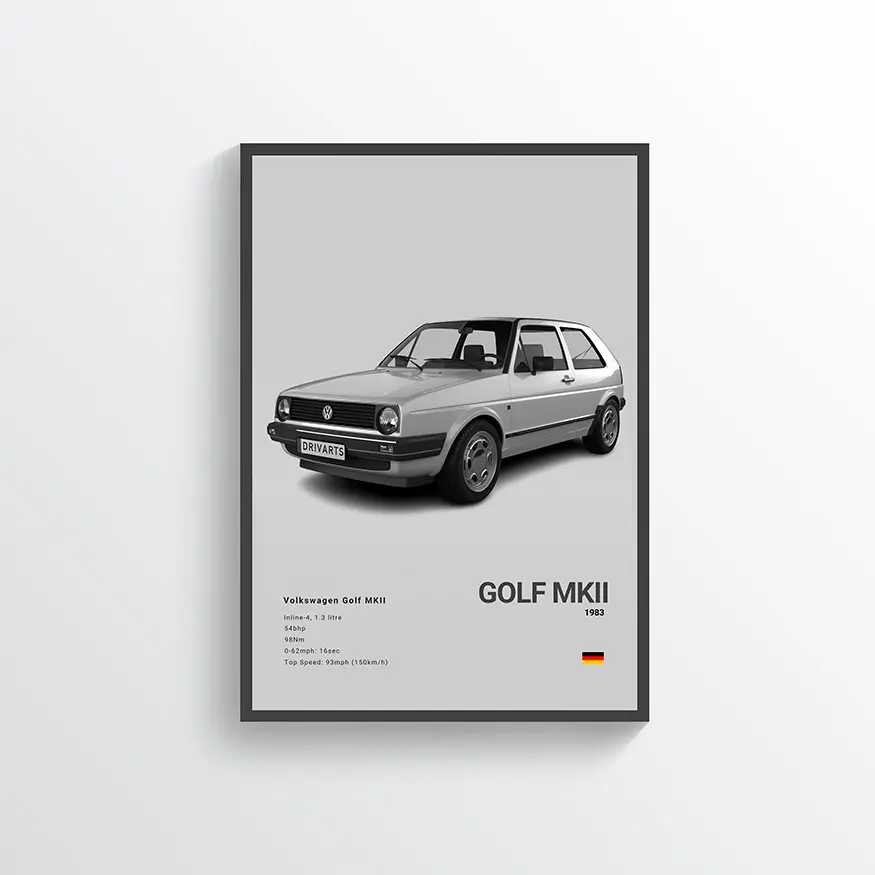 Volkswagen GOLF MKII 1983 Gris / 60x90 Drivarts