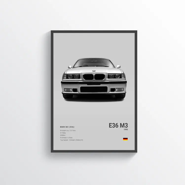 BMW M3 E36 1995 Gris / 60x90 Drivarts