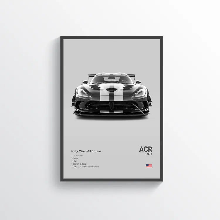 Dodge Viper ACR 2015 Gris / 60x90 Drivarts