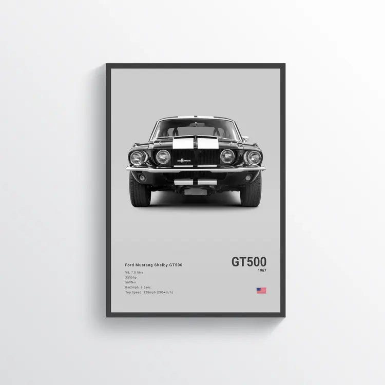 Ford Mustang Shelby GT500 1967 Gris / 60x90 Drivarts