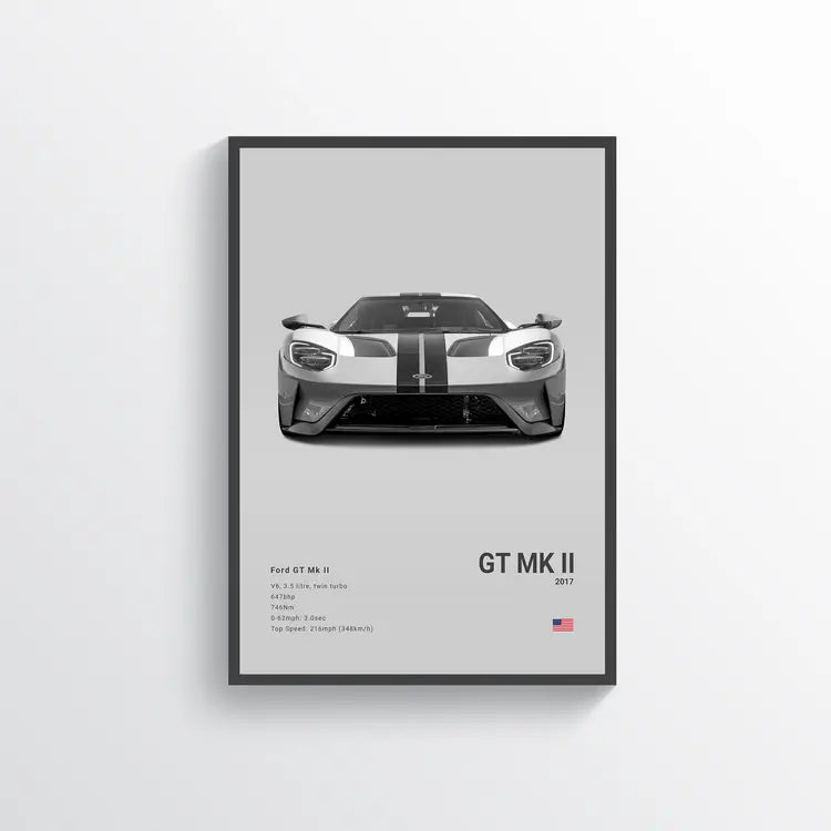 Ford GT Mk II 2017 Gris / 60x90 Drivarts