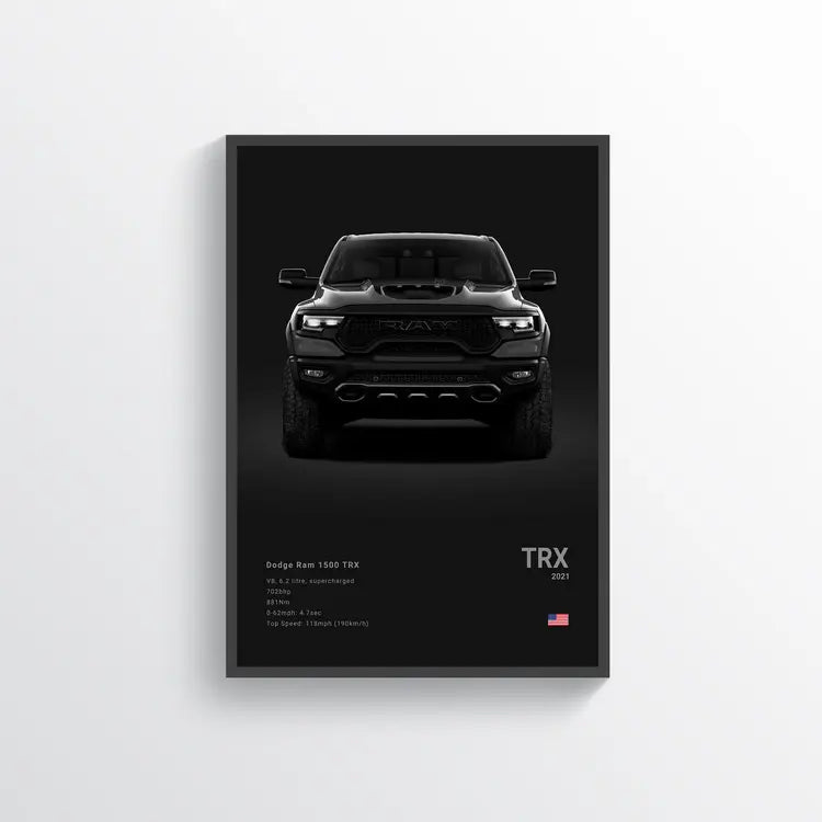 Dodge Ram 1500 TRX 2021 Noir / 60x90 Drivarts