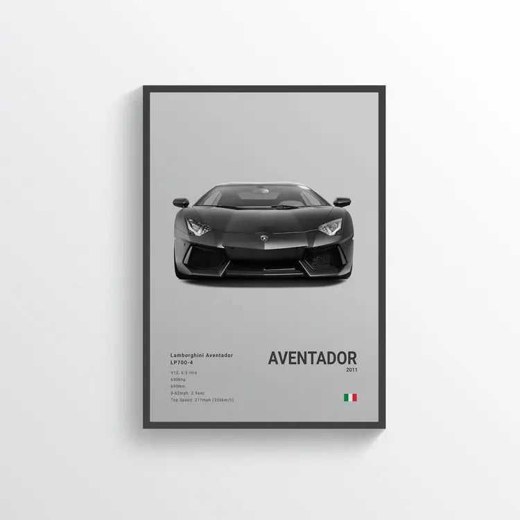 Lamborghini Aventador LP700-4 2011 Gris / 60x90 Drivarts