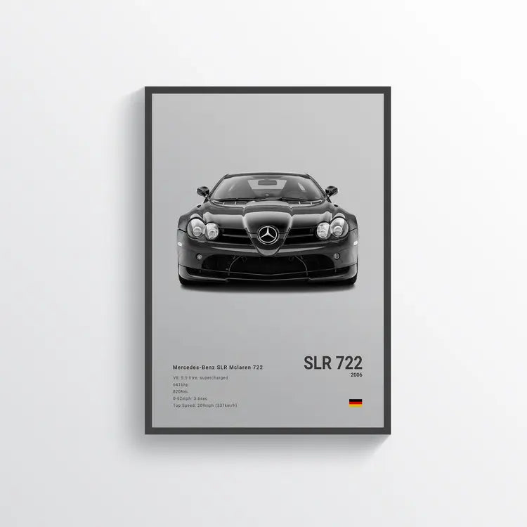 Mercedes SLR McLaren 722 2006 Gris / 60x90 Drivarts