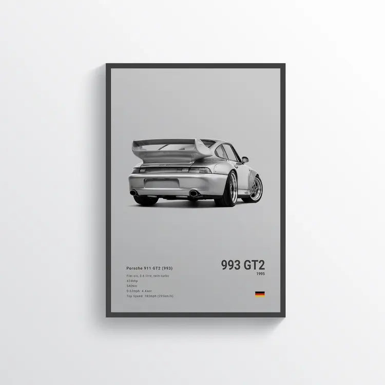Porsche 993 GT2 Gris / 60x90 Drivarts