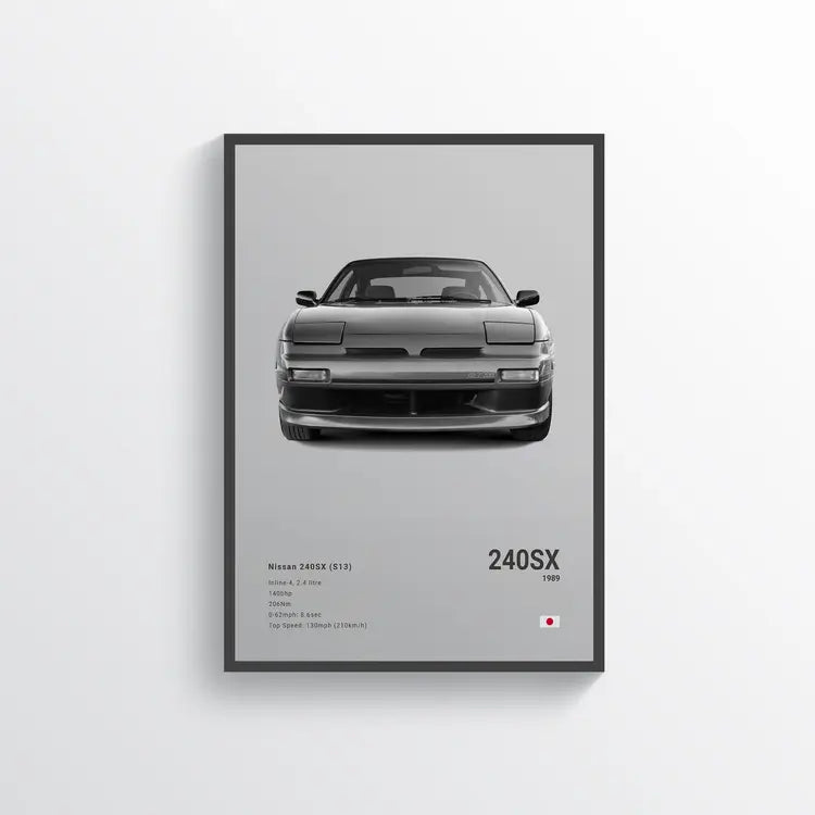 Nissan S13 240SX 1989 Gris / 60x90 Drivarts