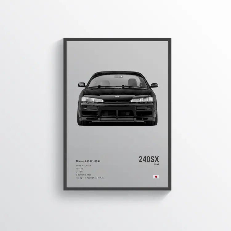 Nissan S14 240SX 1997 Gris / 60x90 Drivarts