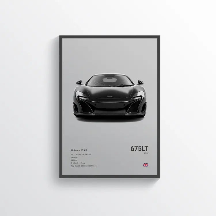 McLaren 675LT 2015 Gris / 60x90 Drivarts