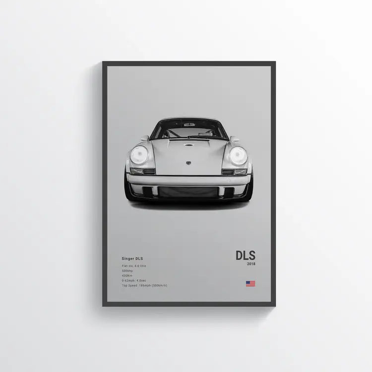 Porsche Singer DLS 2018 Gris / 60x90 Drivarts