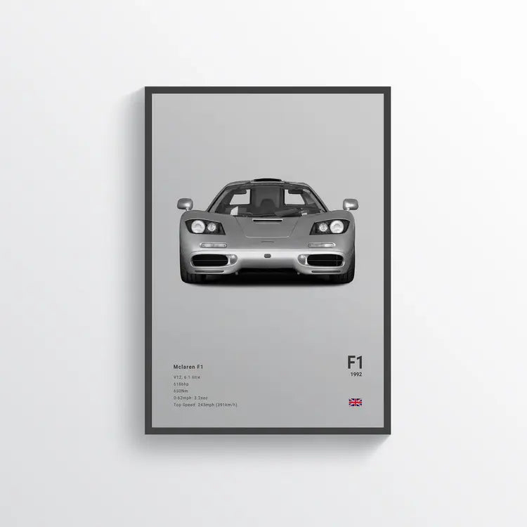 McLaren F1 1992 Gris / 60x90 Drivarts