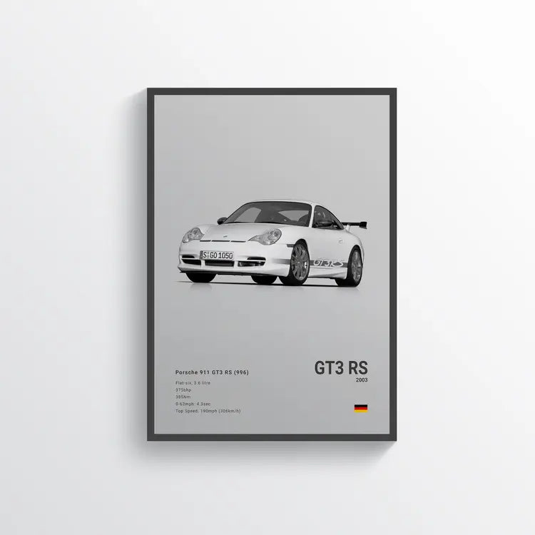 Porsche 911 GT3 RS 2003 Gris / 60x90 Drivarts