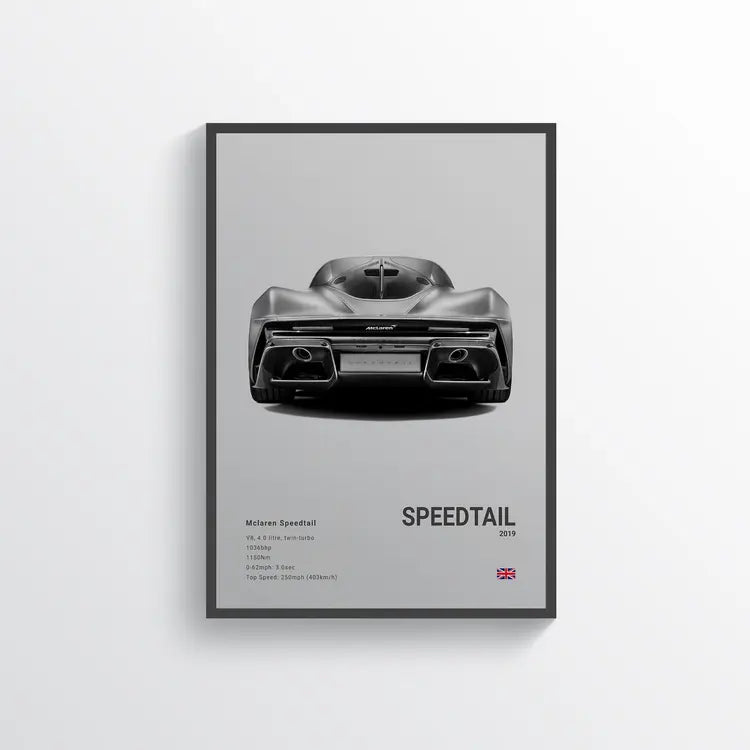 McLaren Speedtail 2019 Gris / 60x90 Drivarts