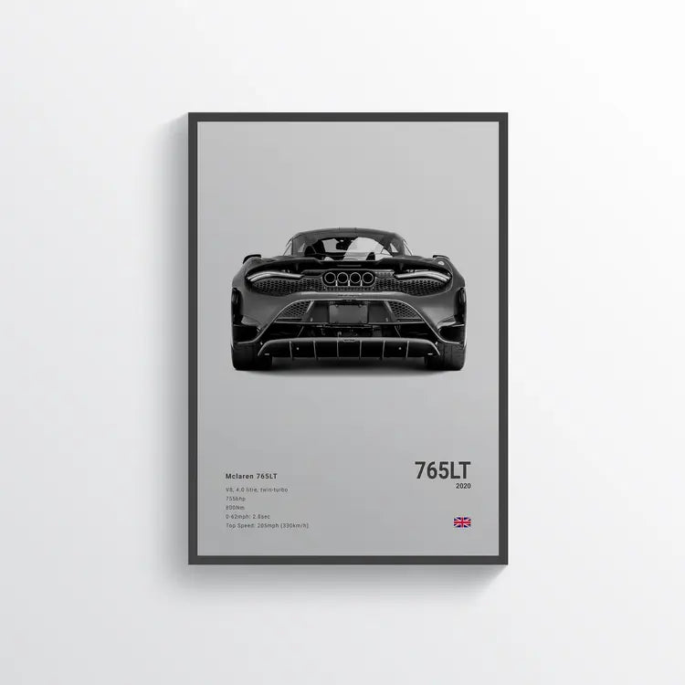 McLaren 765LT 2020 n°2 Gris / 60x90 Drivarts