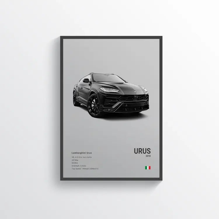 Lamborghini Urus 2018 Gris / 60x90 Drivarts