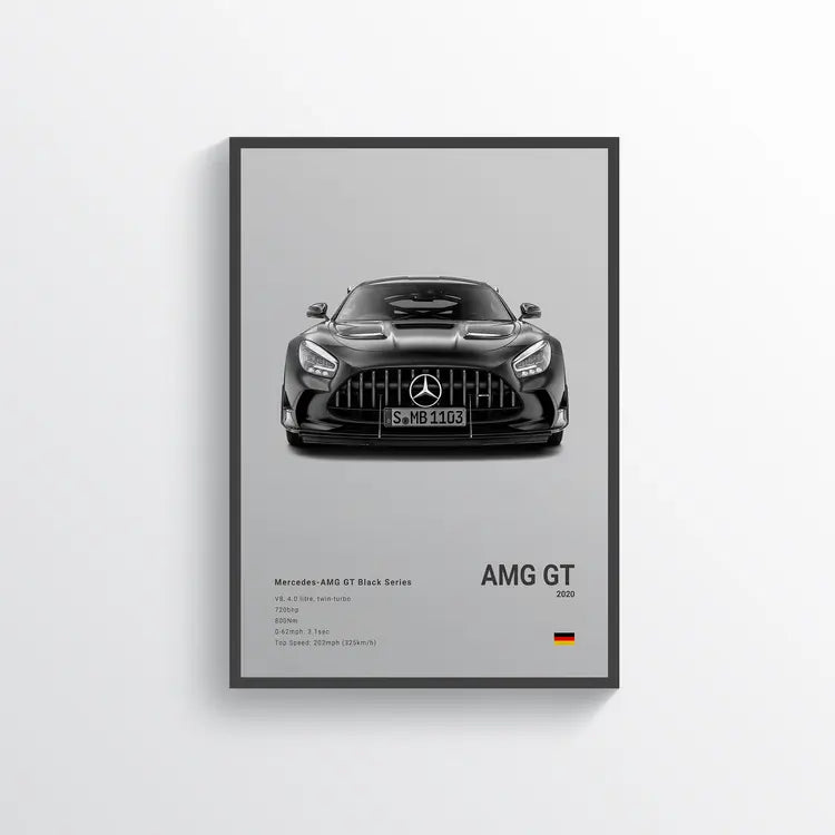 Mercedes AMG GT Black Series 2020 Gris / 60x90 Drivarts