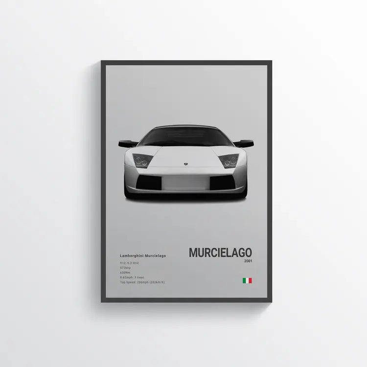 Lamborghini Murcielago 2001 Gris / 60x90 Drivarts