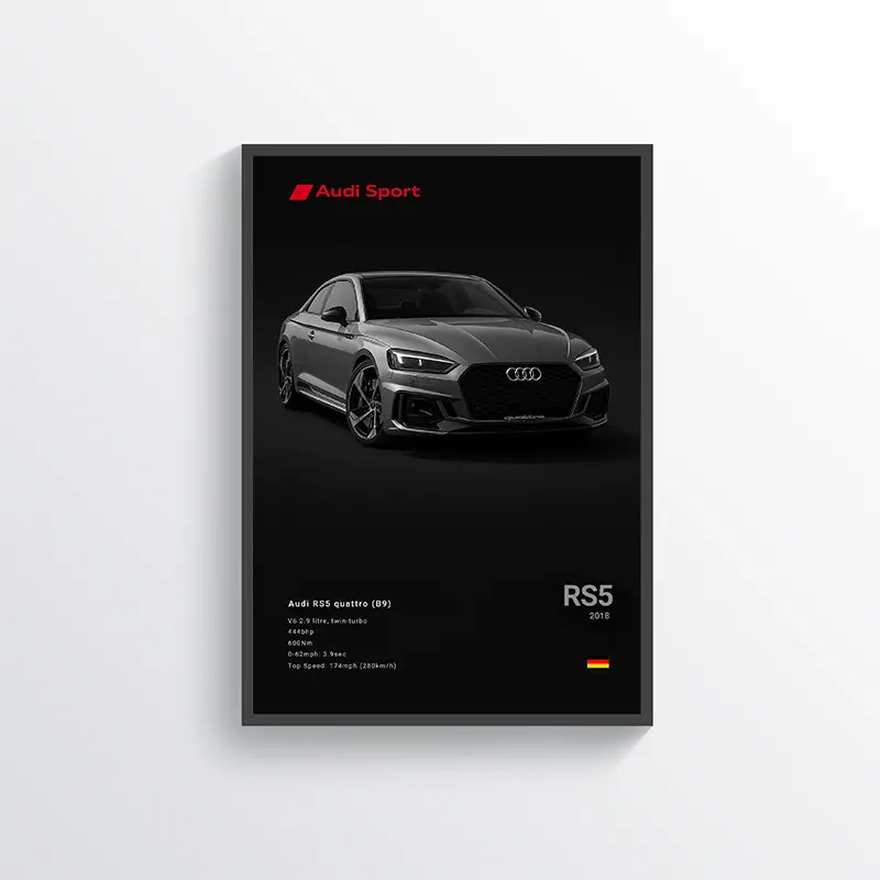 Audi RS5 quattro (B9) 2018 Noir / 60x90 Drivarts