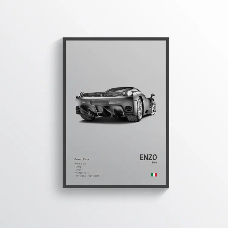 Ferrari Enzo 2002 Gris / 60x90 Drivarts