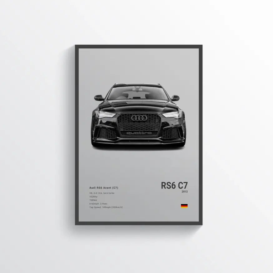 Audi RS6 Avant C7 2012 Gris / 60x90 Drivarts