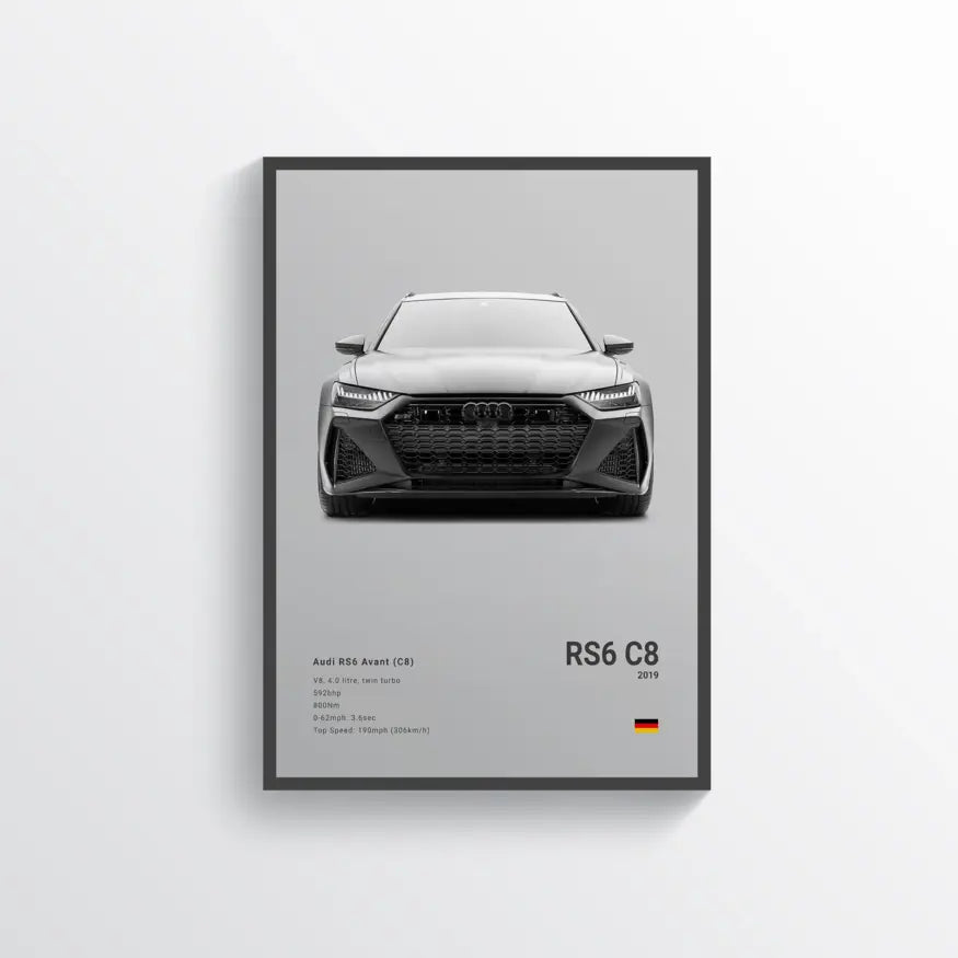 Audi RS6 Avant C8 2019 Gris / 60x90 Drivarts
