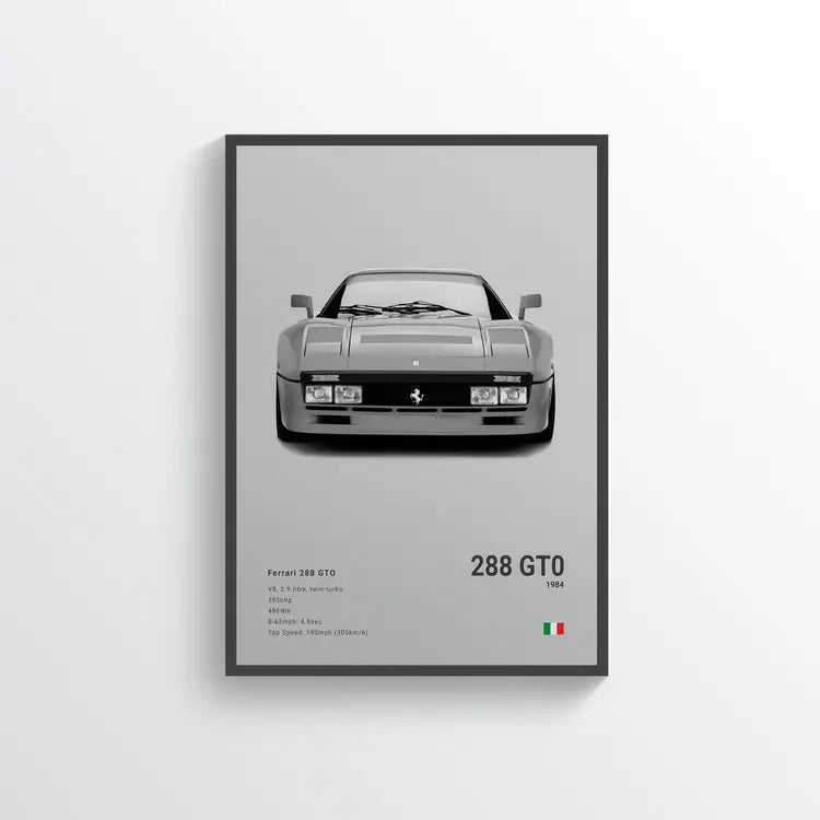 Ferrari 288 GTO 1984 Gris / 60x90 Drivarts