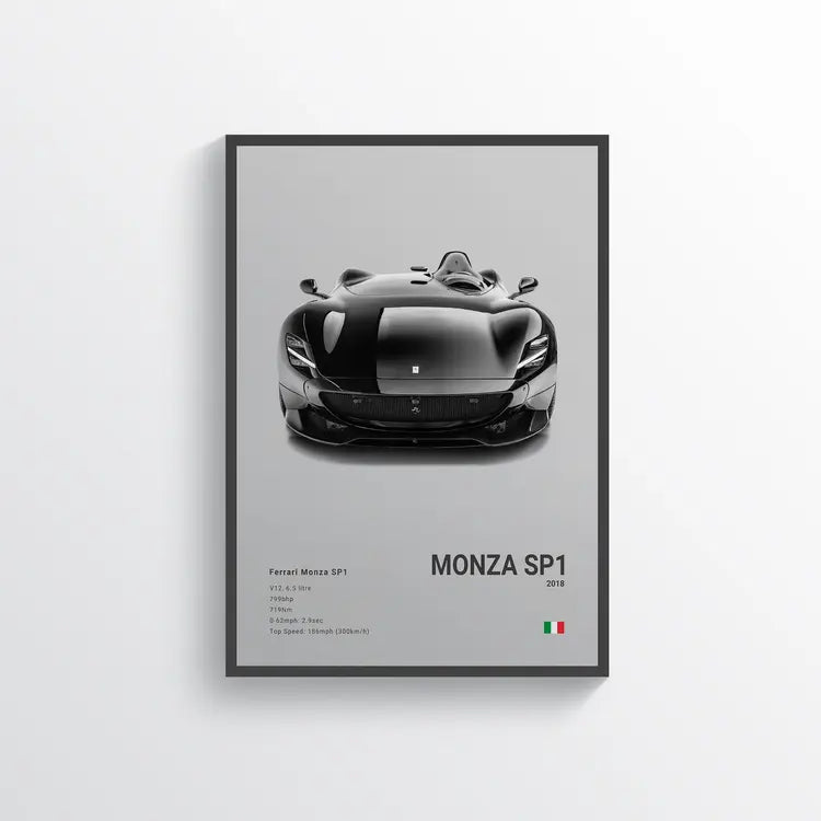 Ferrari Monza SP1 2018 Gris / 60x90 Drivarts