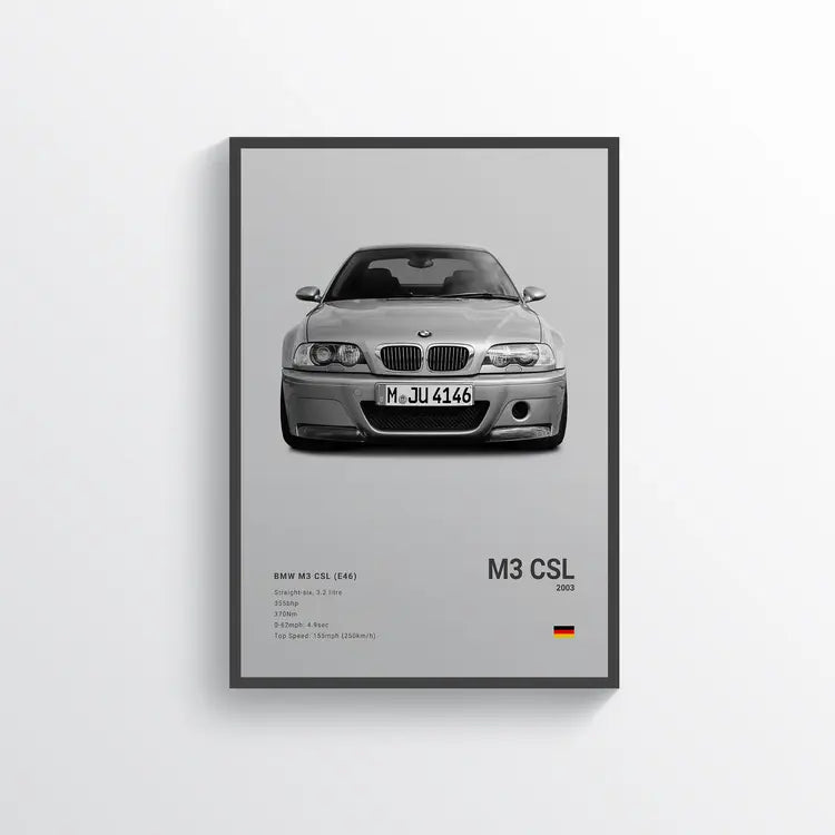BMW M3 E46 CSL 2003 Gris / 60x90 Drivarts