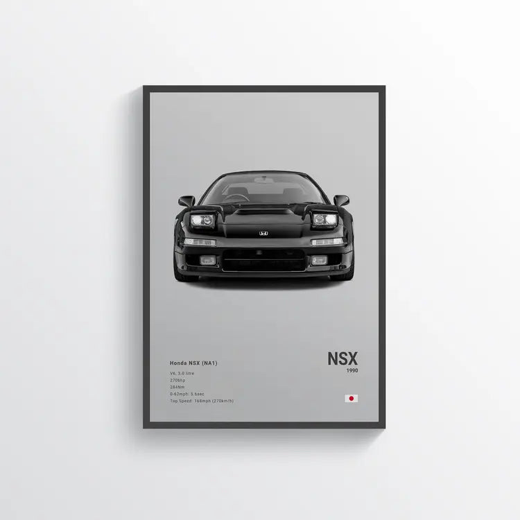 Honda NSX 1990 Gris / 60x90 Drivarts